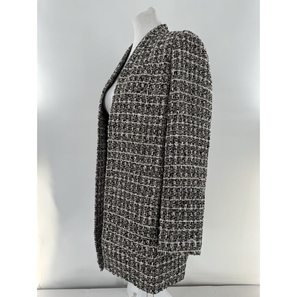 Calvin Klein Tweed Blazer Jacket Size P 10 Open Long Office Career Preppy $169​ - Picture 5 of 15